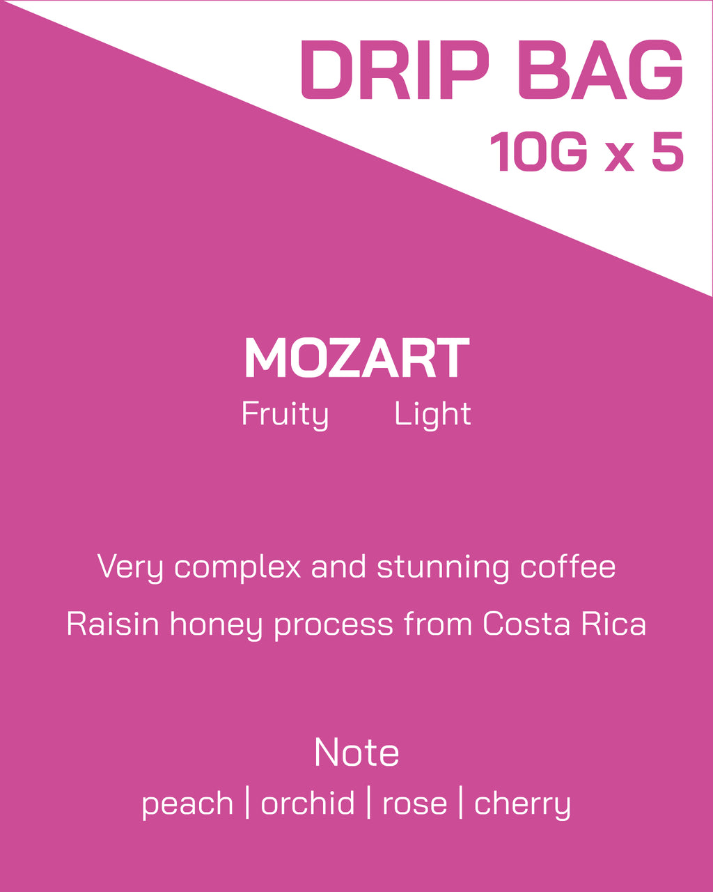Drip Bag | Costa Rica | Mozart | Raisin Honey Process | Light
