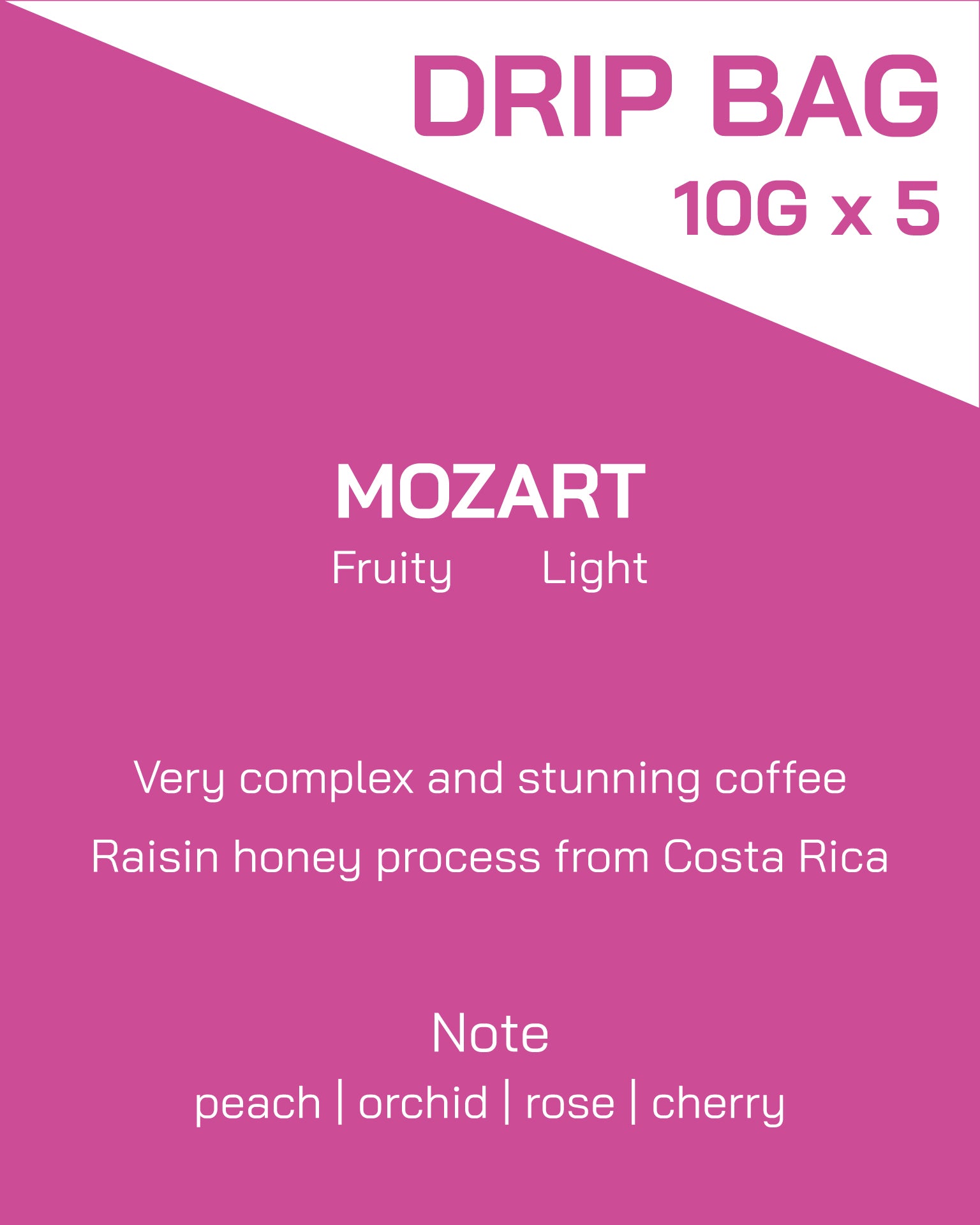 Drip Bag | Costa Rica | Mozart | Raisin Honey Process | Light