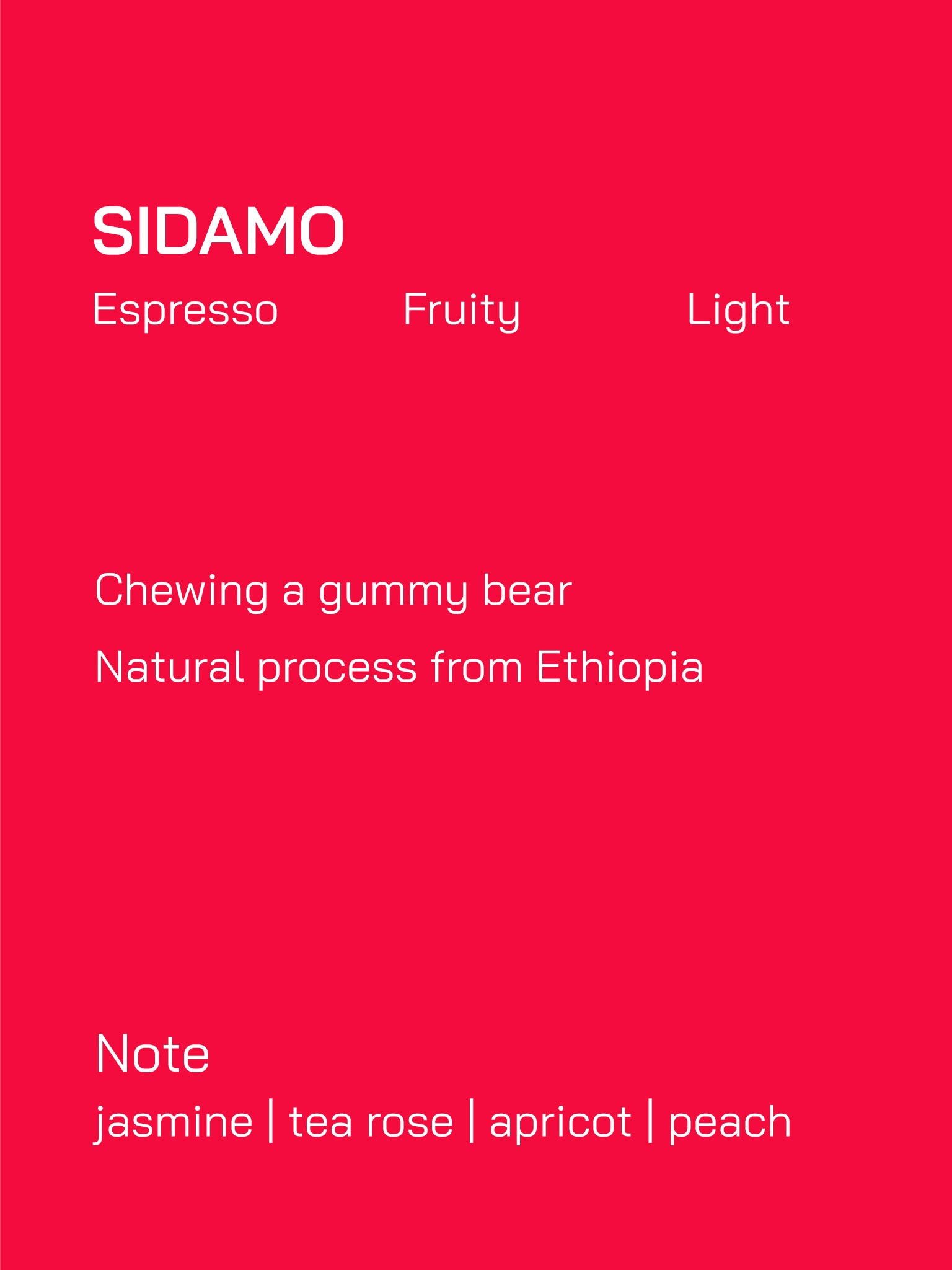 SOE | Ethiopia | Sidamo | Natural Process | Fruity | Light