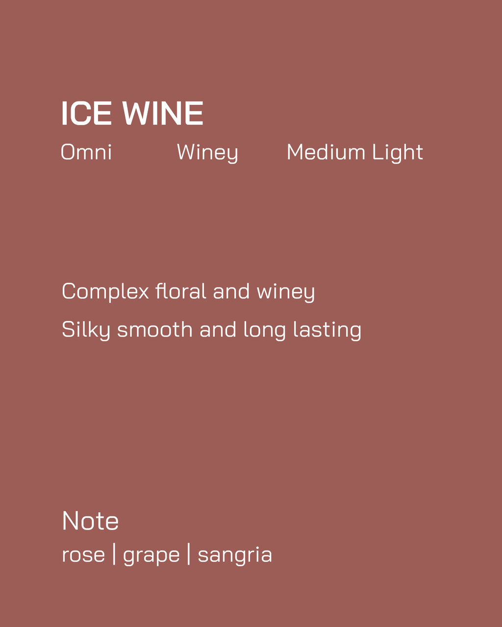 Espresso Blend | Ice Wine | Winey | Medium Light
