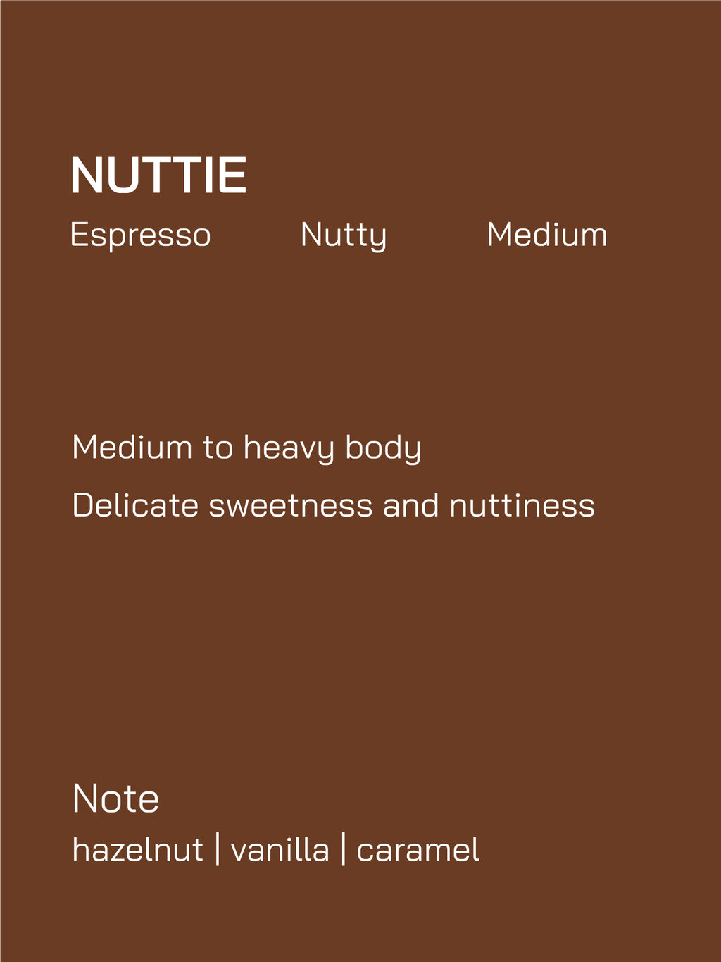Espresso Blend | Nuttie | Nutty | Medium