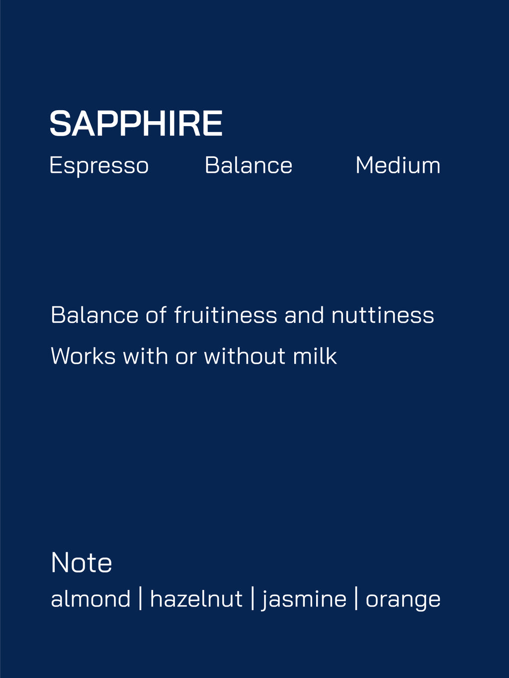 Espresso Blend | Sapphire | Balance | Medium