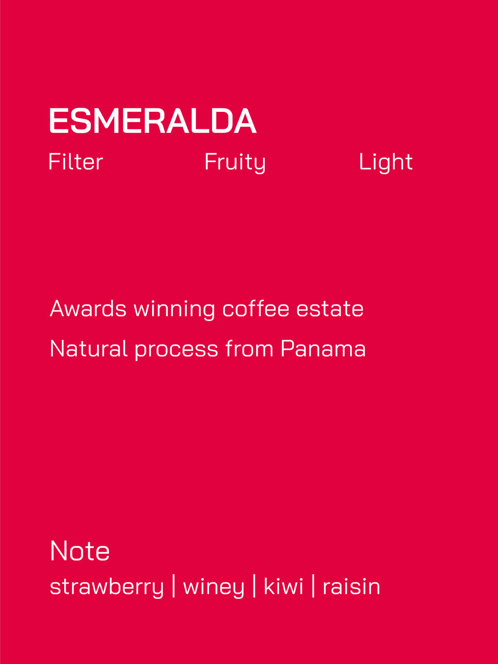 Filter | Panama | Esmeralda | Natural Process | Light