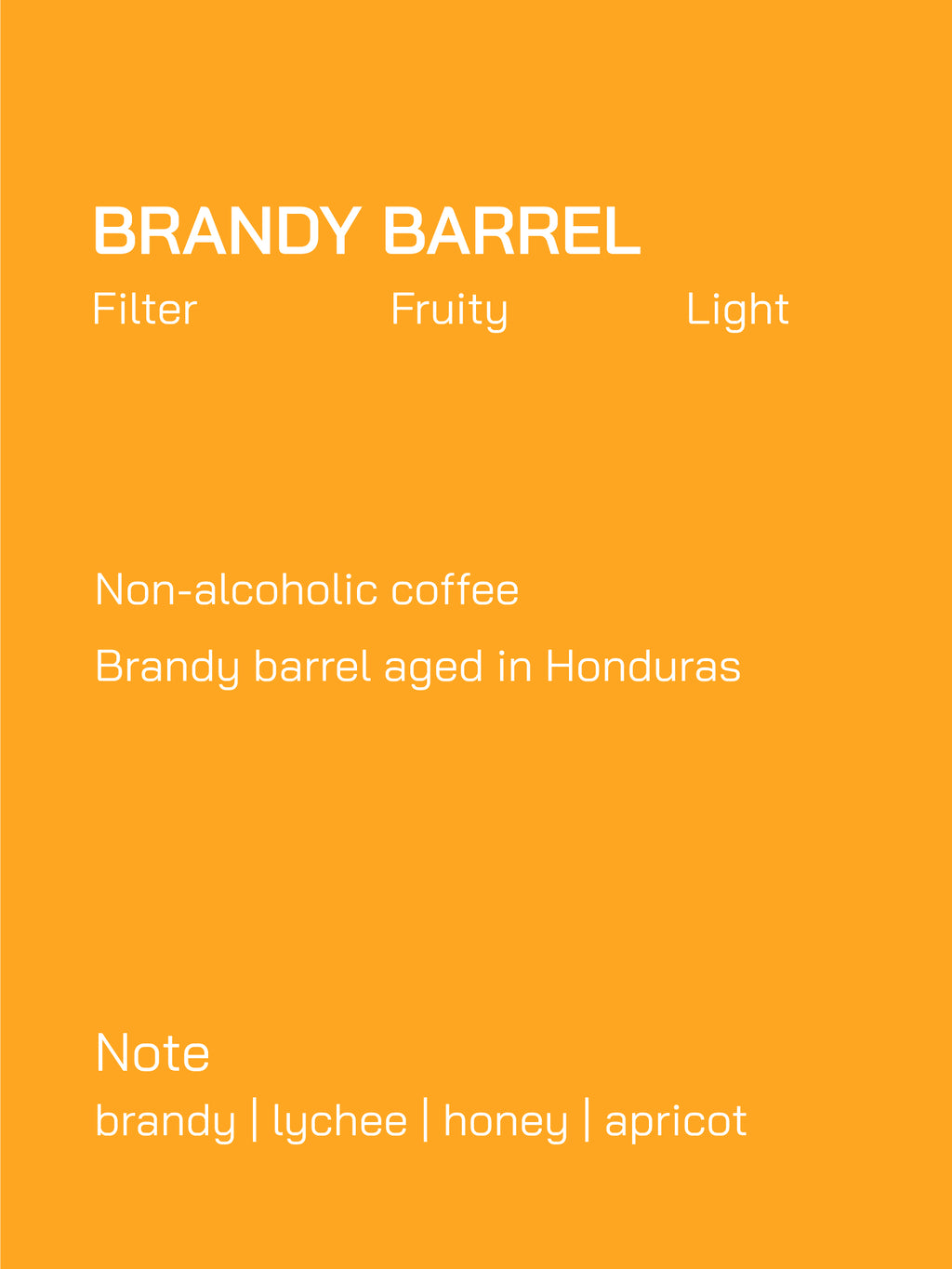 Filter | Honduras | Masaguara | Brandy Barrel Aged Process | Light