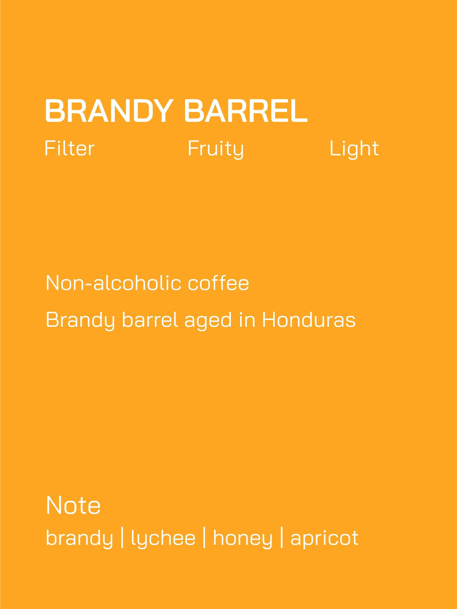 Filter | Honduras | Masaguara | Brandy Barrel Aged Process | Light