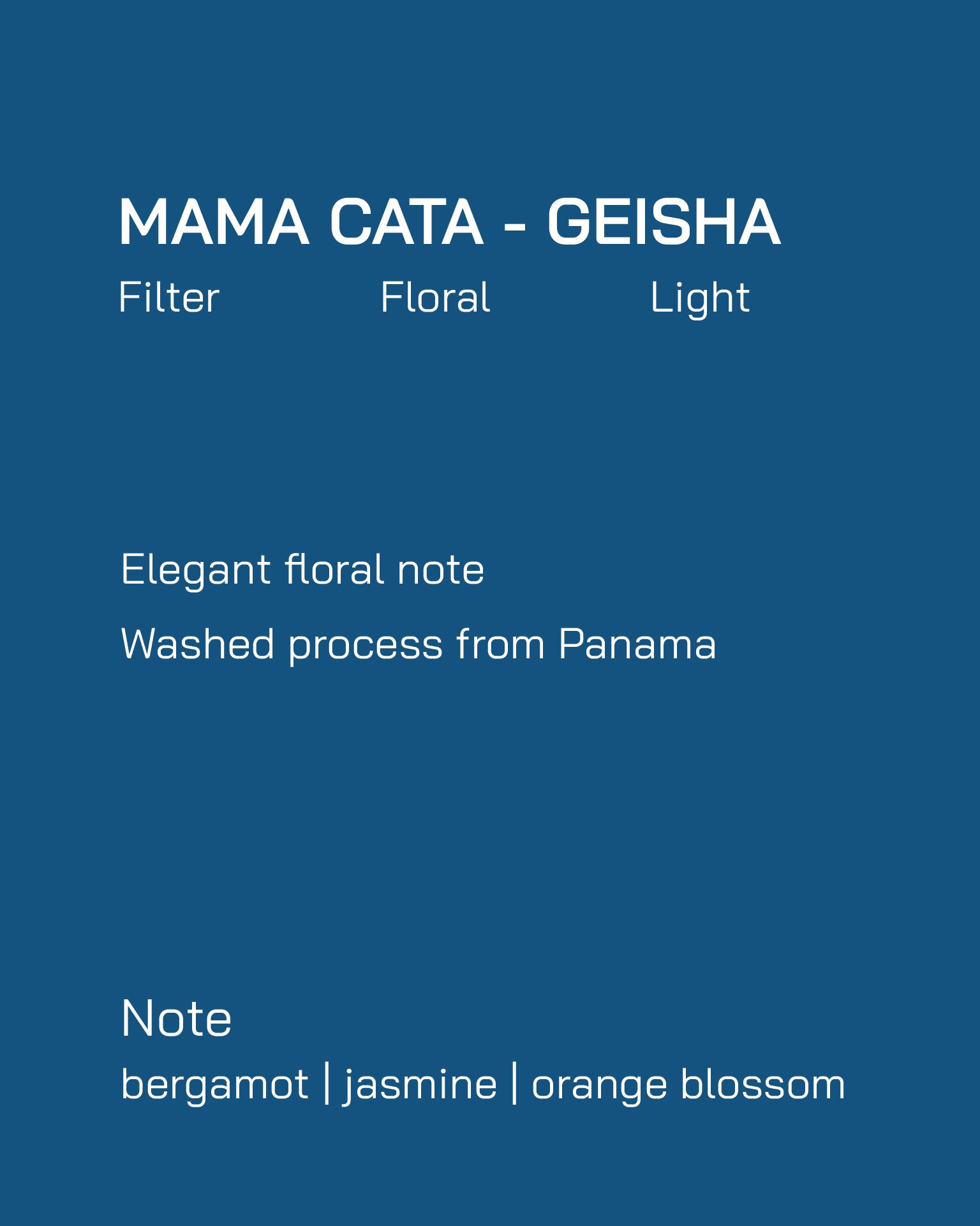 Filter | Panama | Mama Cata | Washed Process | Light
