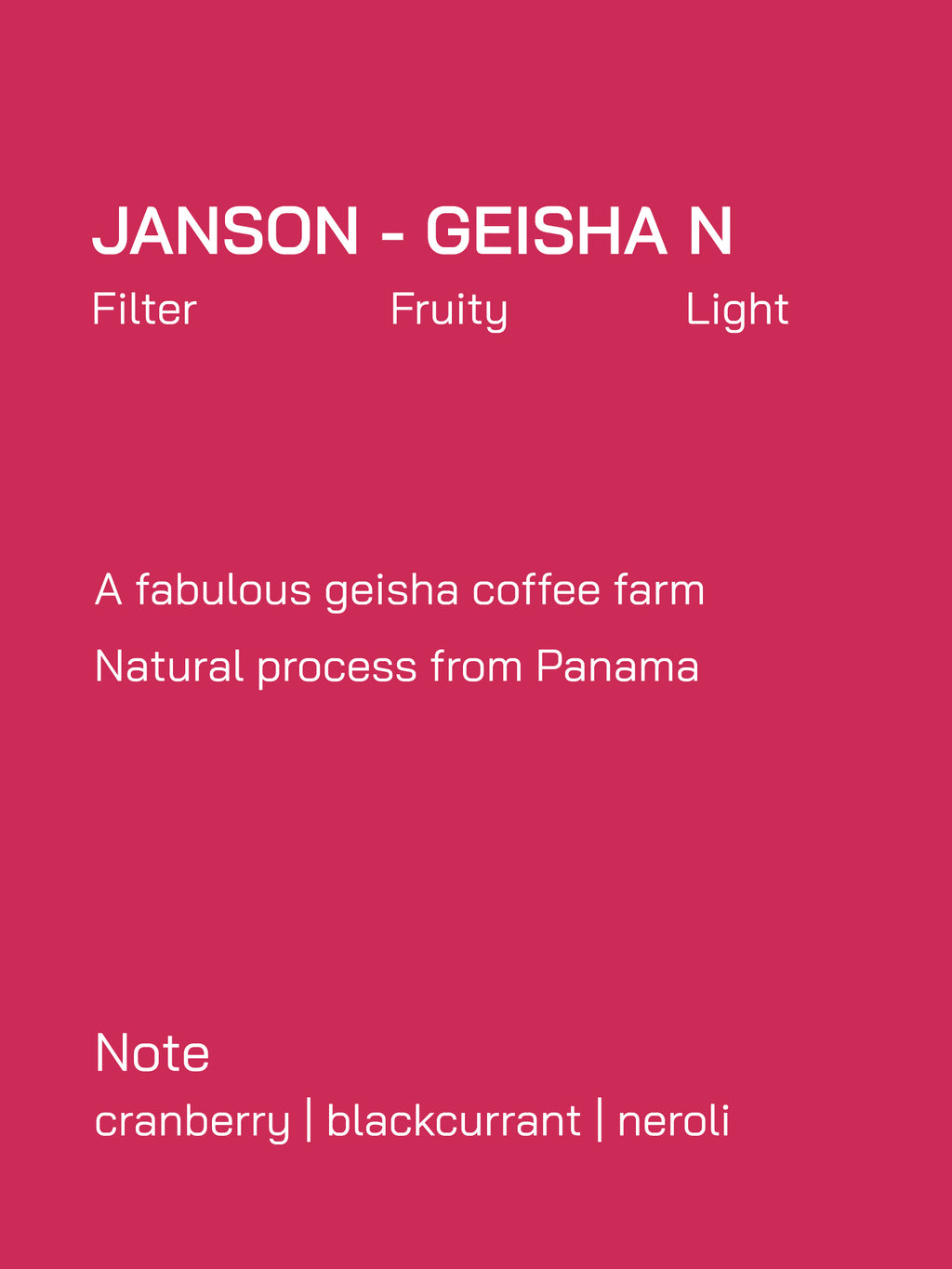 Filter | Panama | Janson | Natural Process | Light