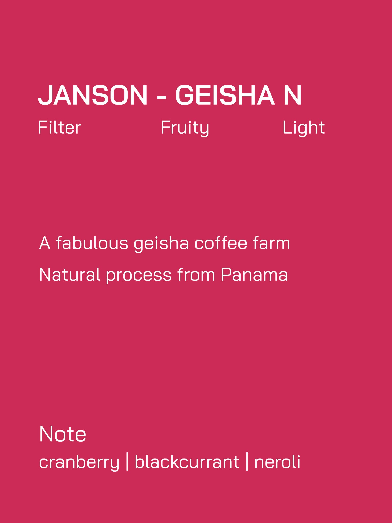 Filter | Panama | Janson | Natural Process | Light