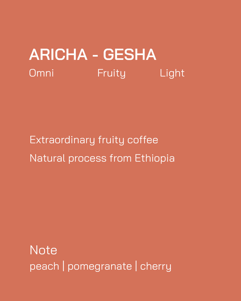 Omni | Ethiopia | Aricha | Natural Process | Light