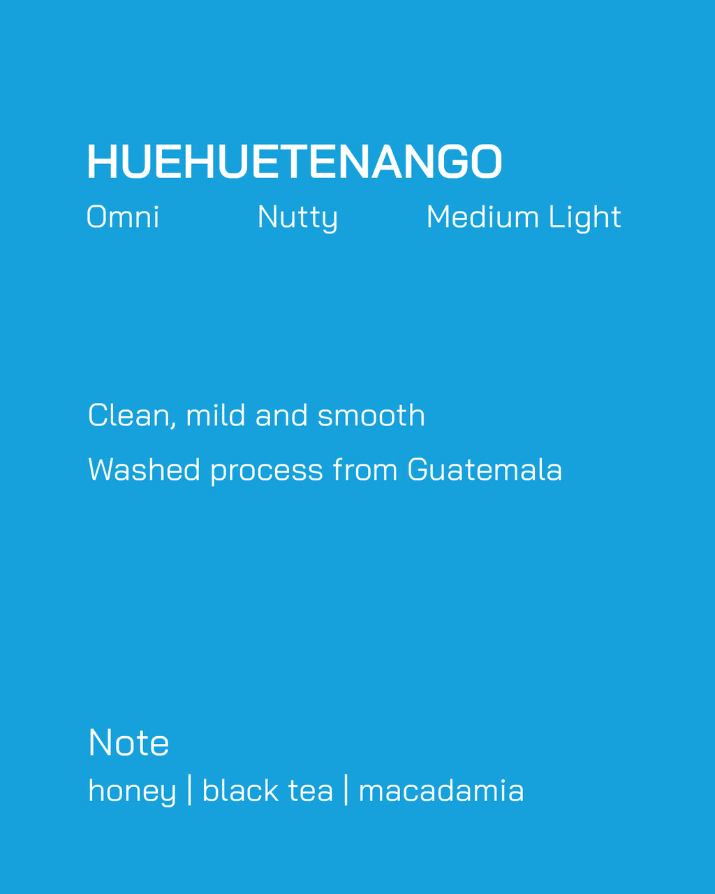 Omni | Guatemala | Huehuetenango | Washed Process | Medium