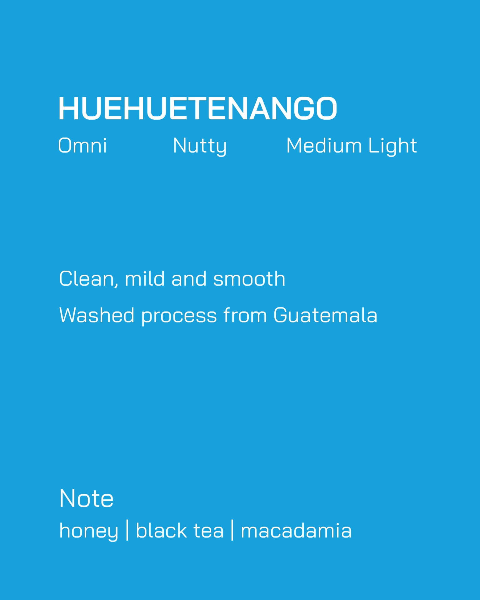 Omni | Guatemala | Huehuetenango | Washed Process | Medium